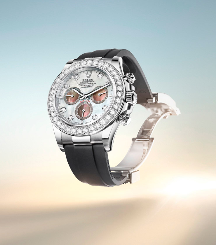 Rolex Cosmograph Daytona Oyster, white gold and diamonds