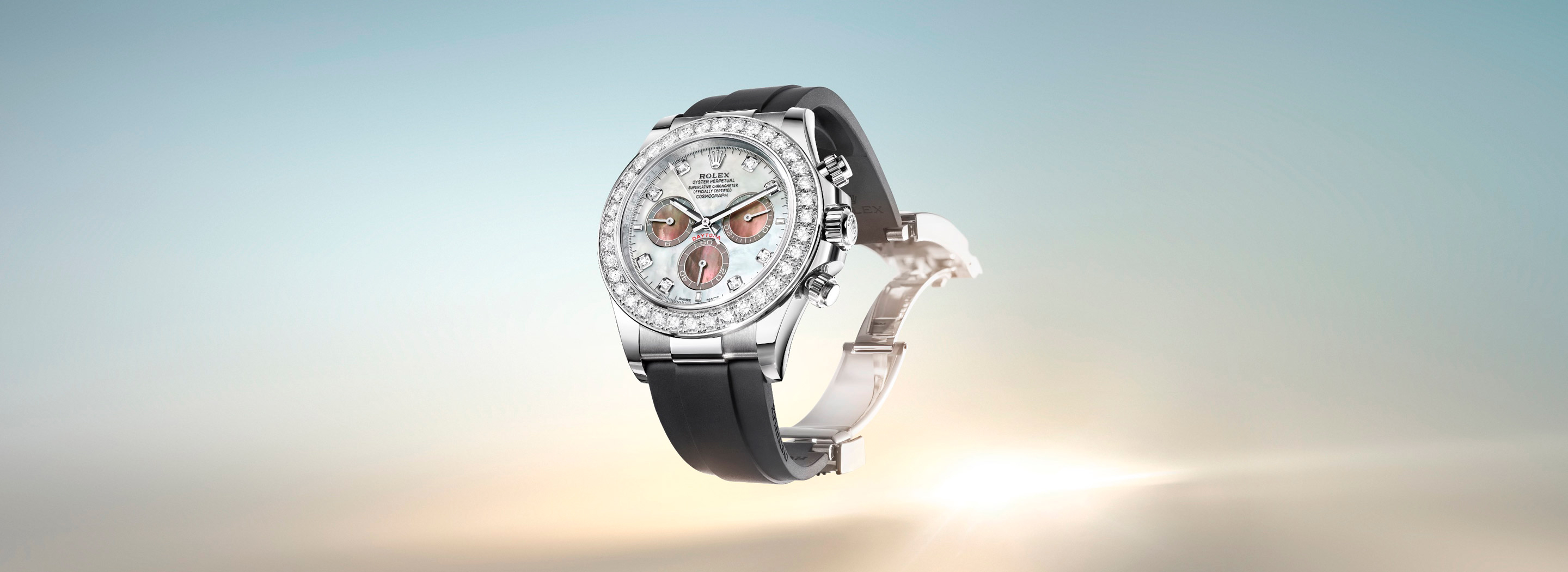Rolex Cosmograph Daytona Oyster, white gold and diamonds