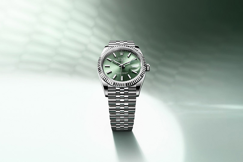 Rolex Datejust Oyster, Oystersteel and white gold