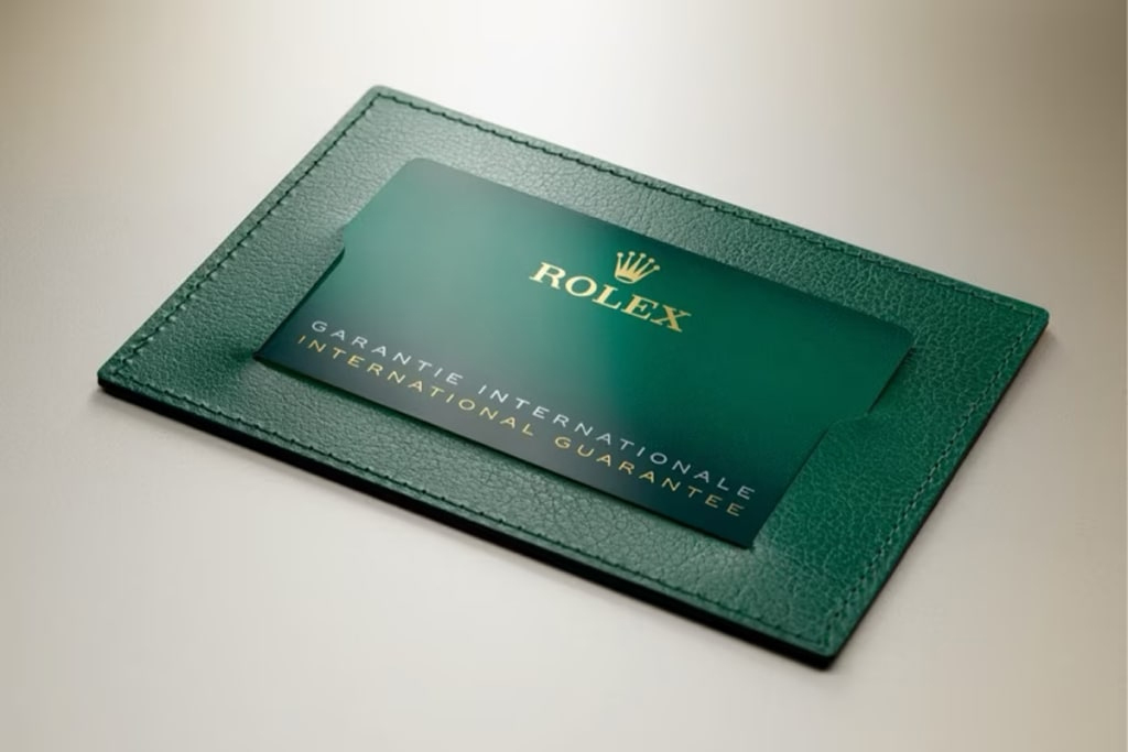 Rolex International Guarantee card for a Rolex watch
