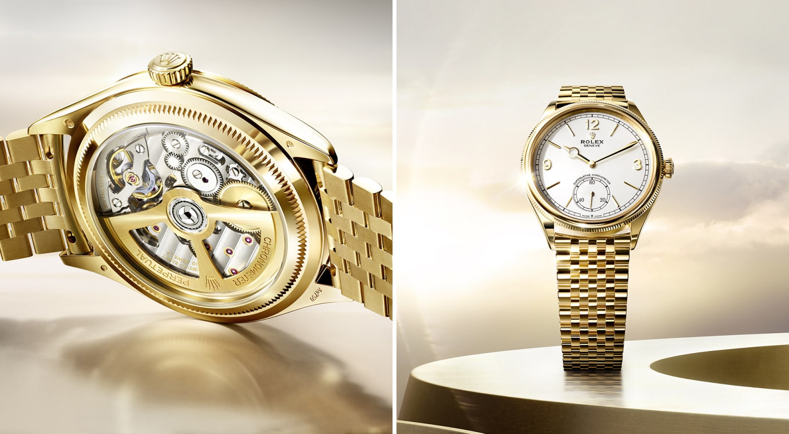Rolex 1908, yellow gold, polished finish