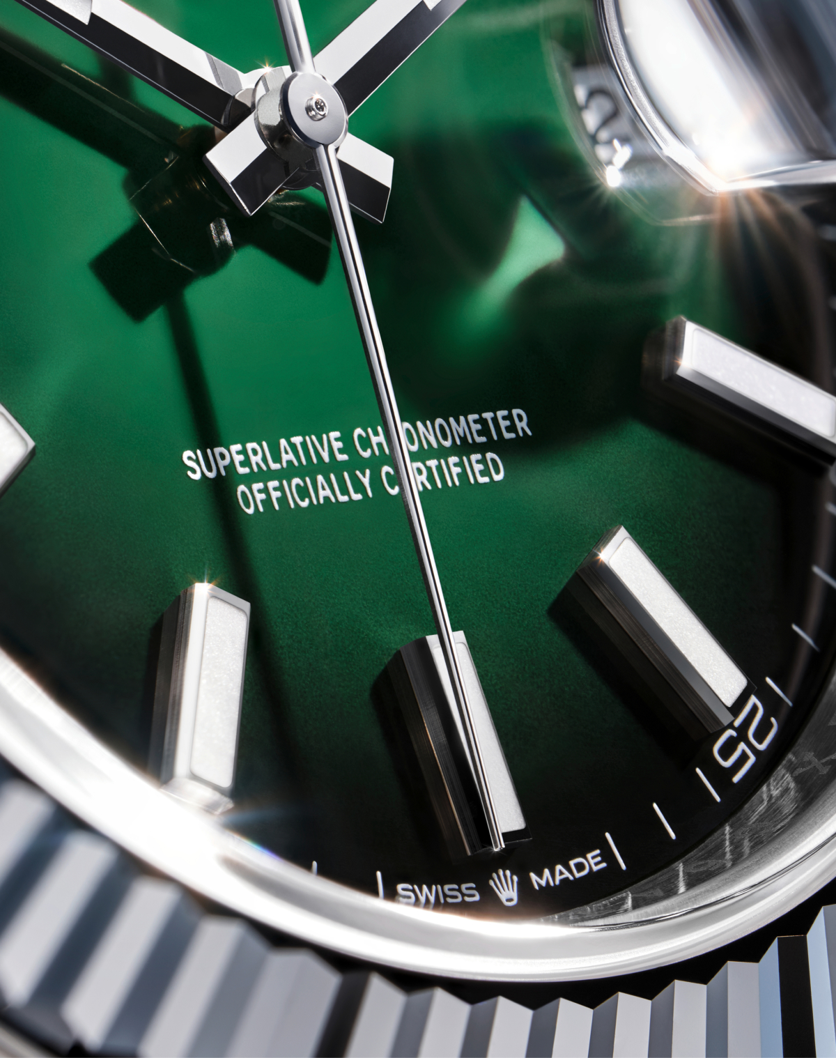 New Rolex Datejust 41 Green Lacquer Ombre Dial Landscape