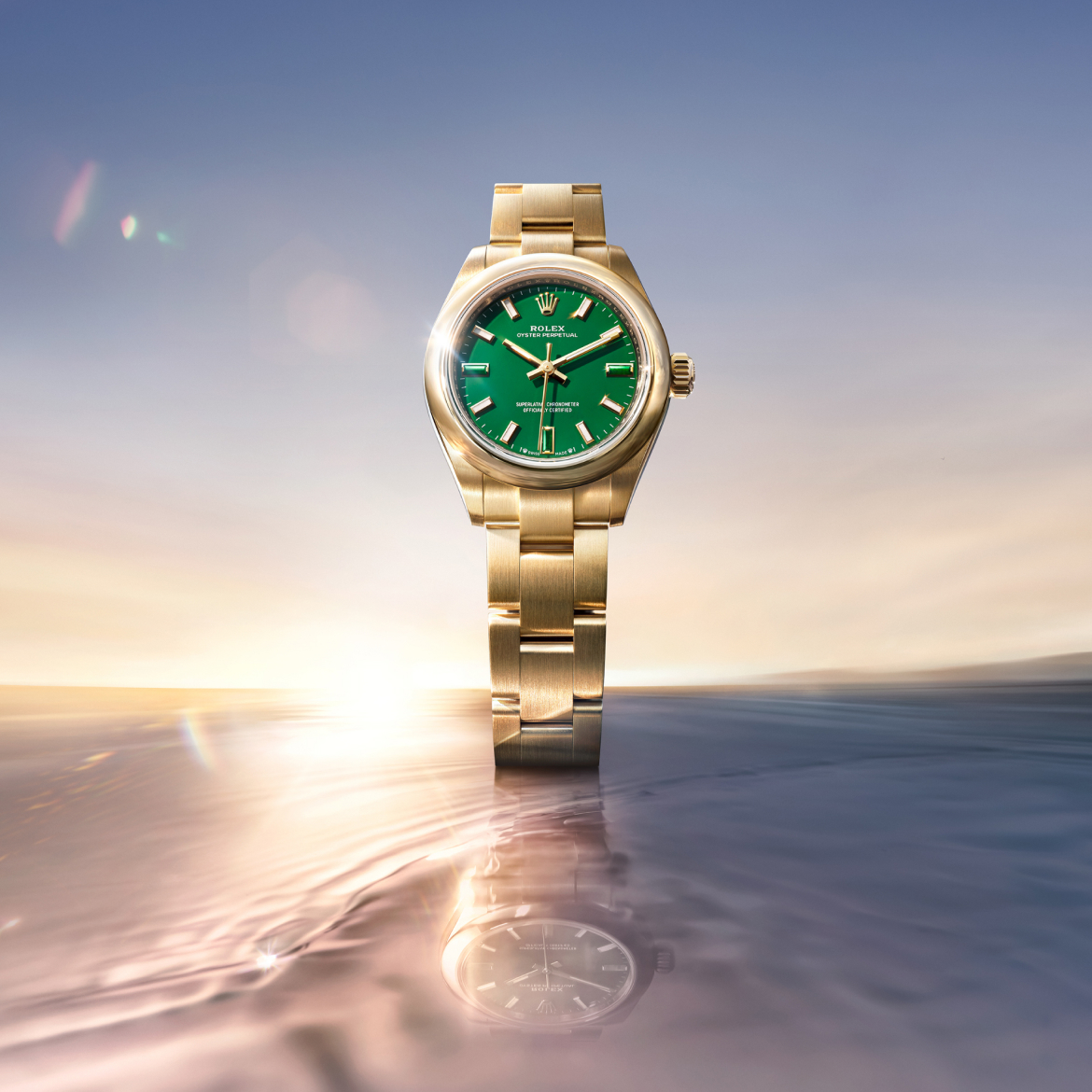 New Rolex Oyster Perpetual 28 & 34 Watch Front Angle