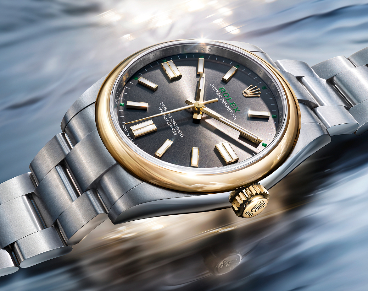 New Rolex Oyster Perpetual 41 Yellow Rolesor Landscape