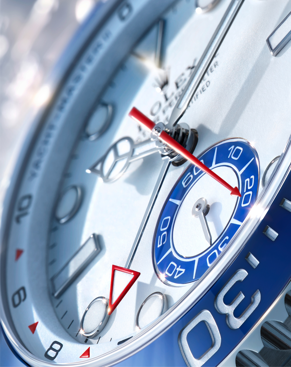 New Rolex Yacht Master II Dial Closeup Portrait