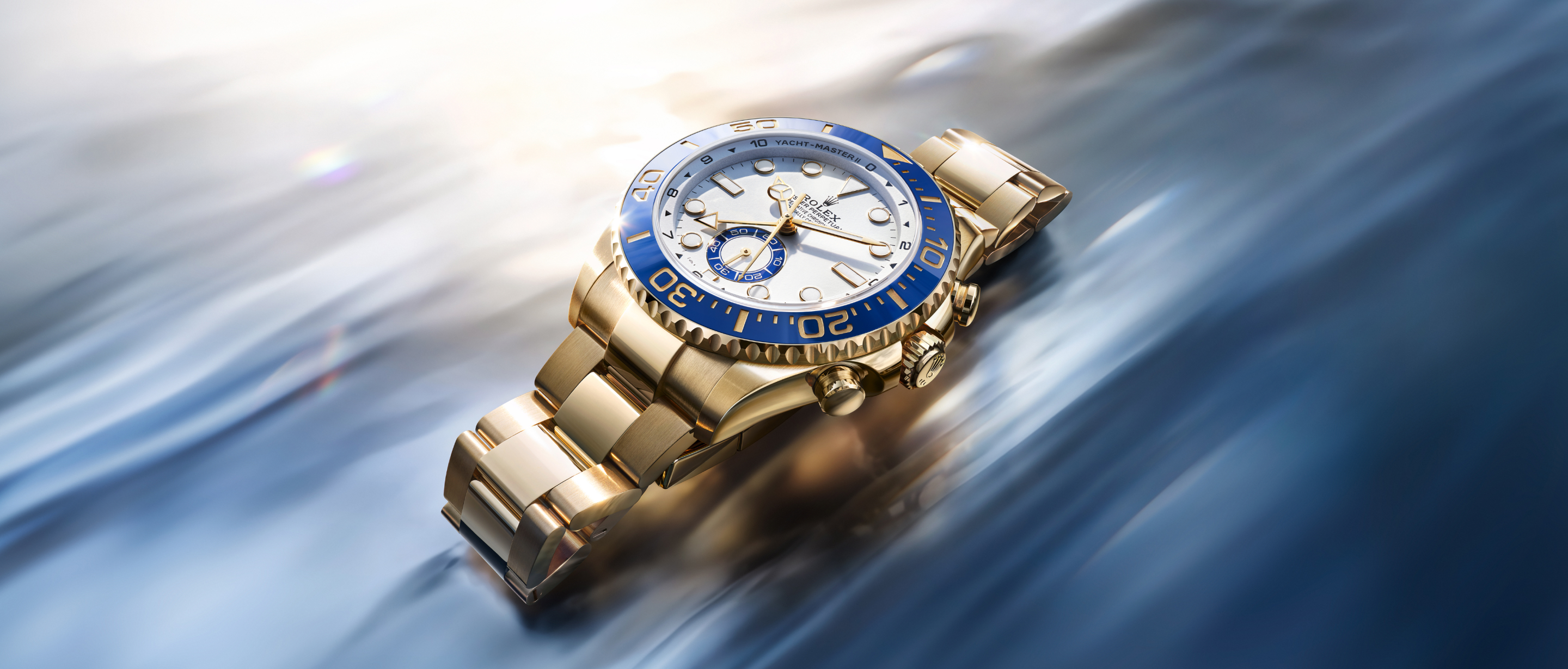 New Rolex Yacht Master II Yellow Gold Ambiance Landscape