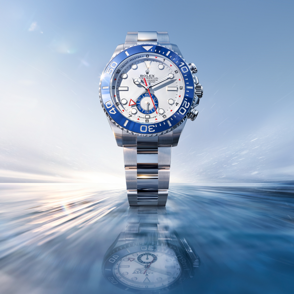 New Rolex Yacht-Master II Watch Front Angle